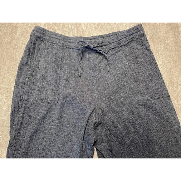 Pure Jill Petite XL Linen Cotton Gauzy Cropped Pockets Drawstring Travel PXL - Picture 5 of 8